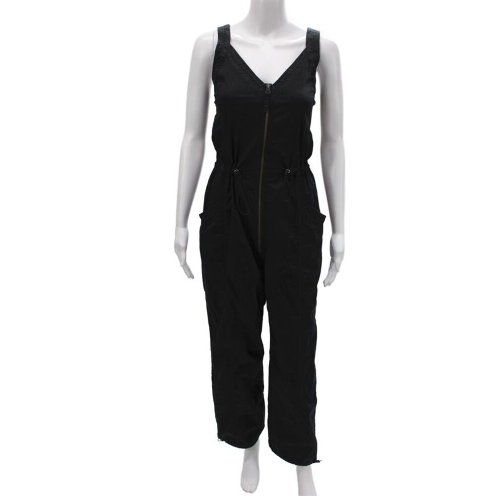 Pistola Womens Black Sleeveless V-Neck Jumpsuit Drawstring Size S